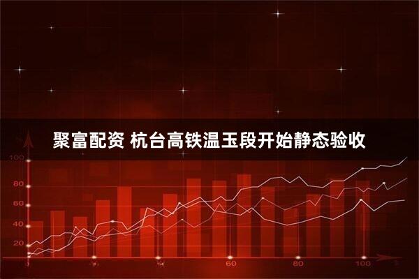 聚富配资 杭台高铁温玉段开始静态验收